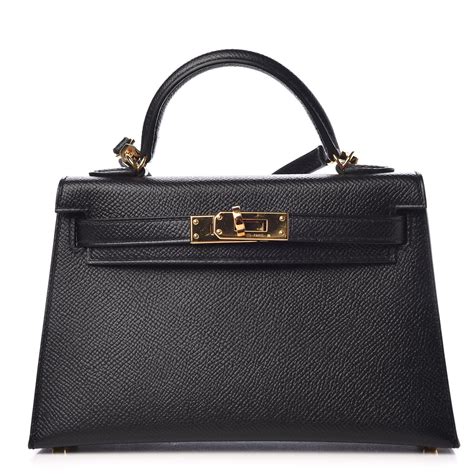 hermes box mini kelly sellier 20 black|hermes kelly 20 for sale.